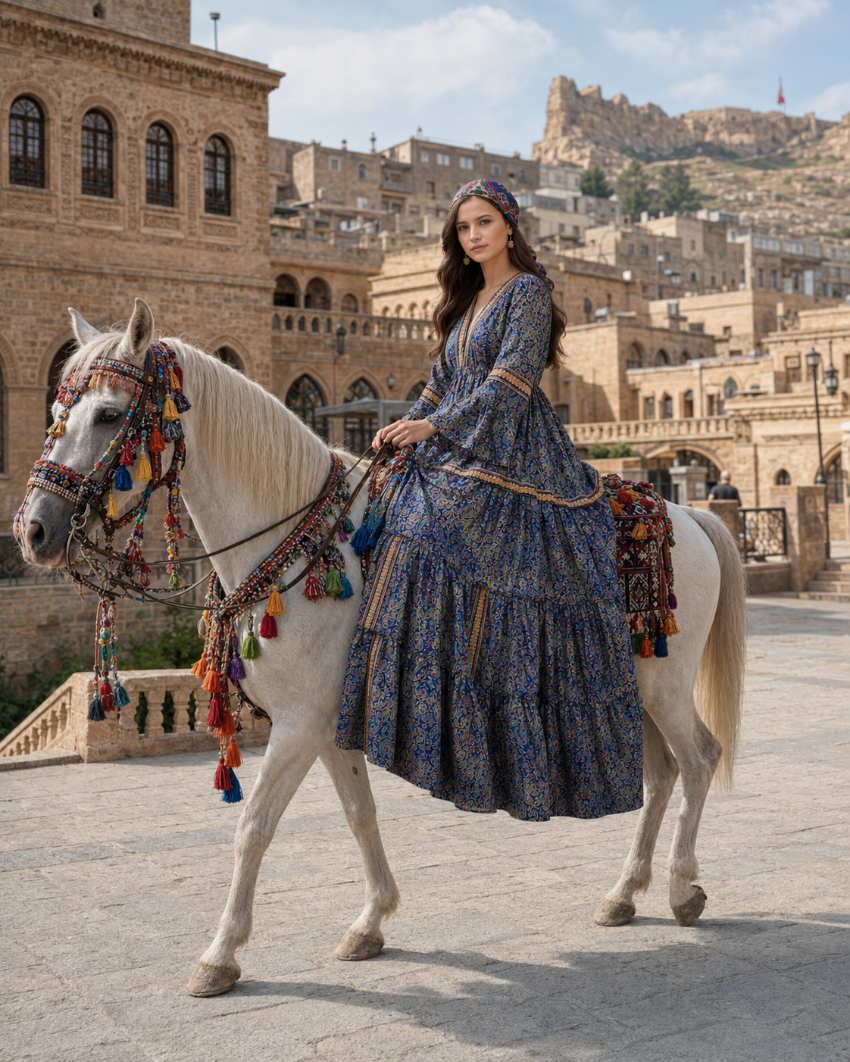 Şahmeran Blue Elbise