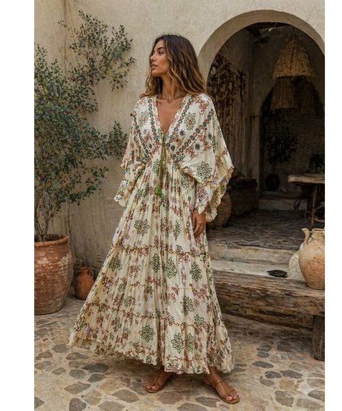 Arya Desenli Boho Elbise