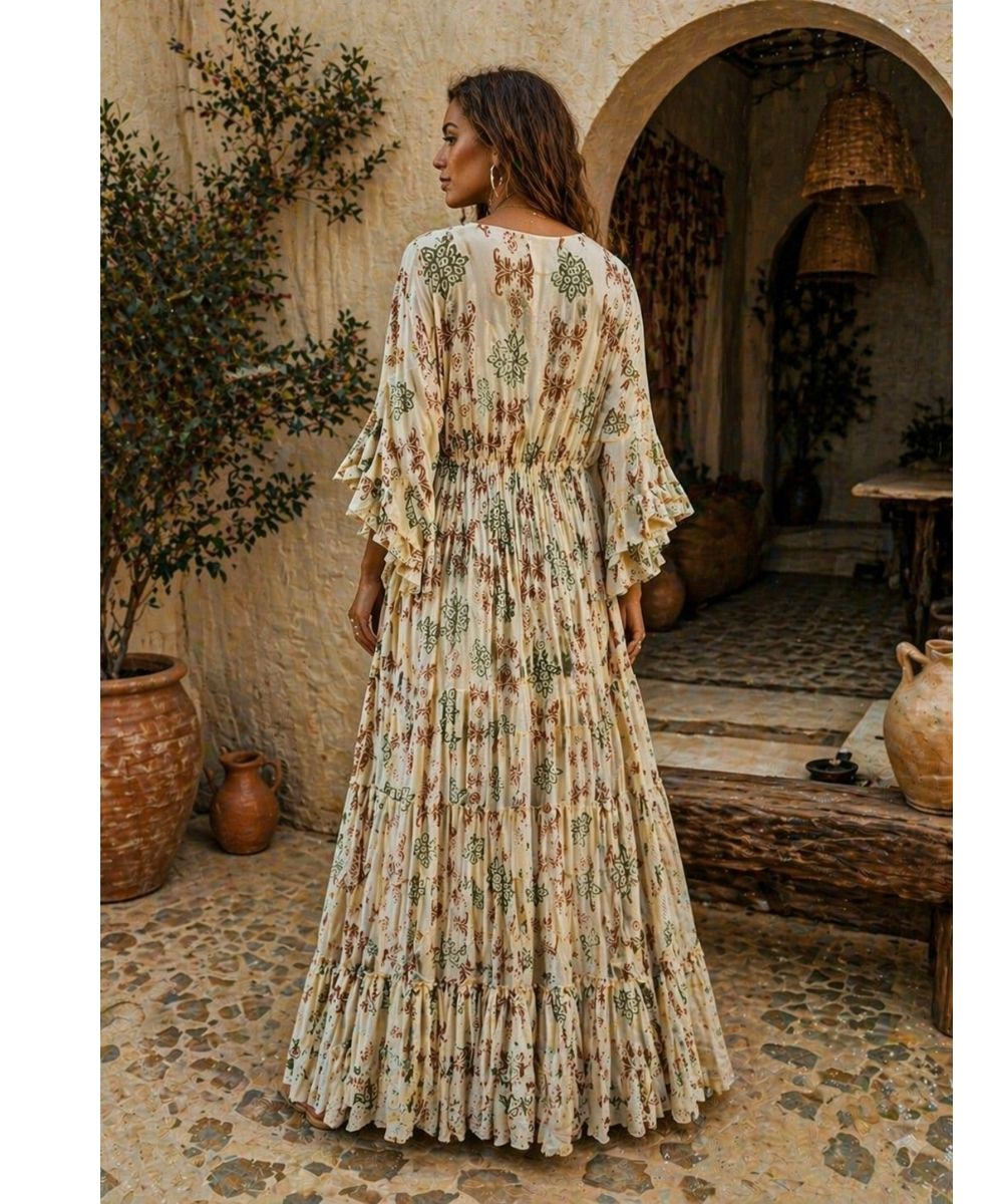 Arya Desenli Boho Elbise