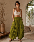 Yeşil Bohem Pantolon