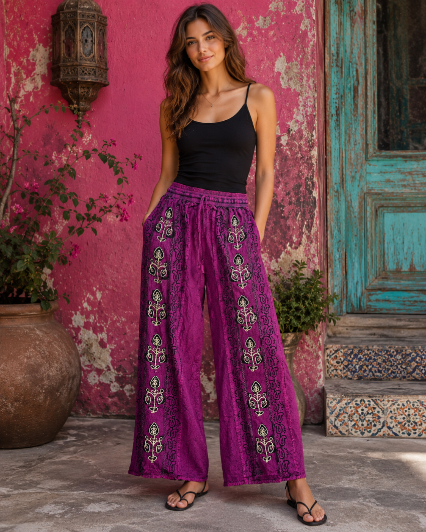 Lila Bohem Pantolon